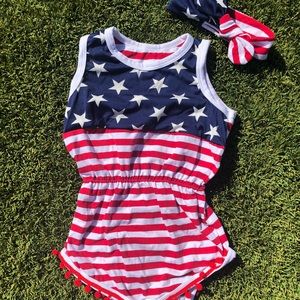 Red, White & Blue Romper